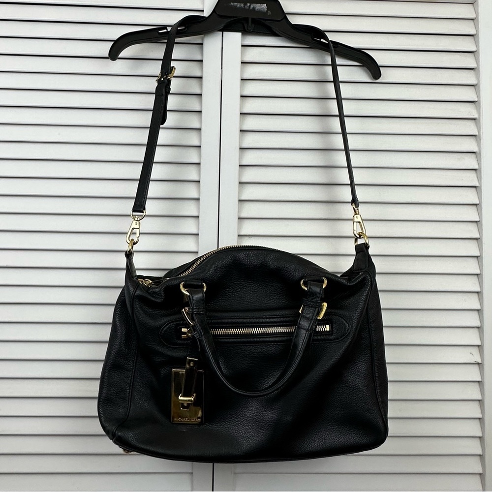 Michael Kors Black Leather Satchel - Picture 2 of 10